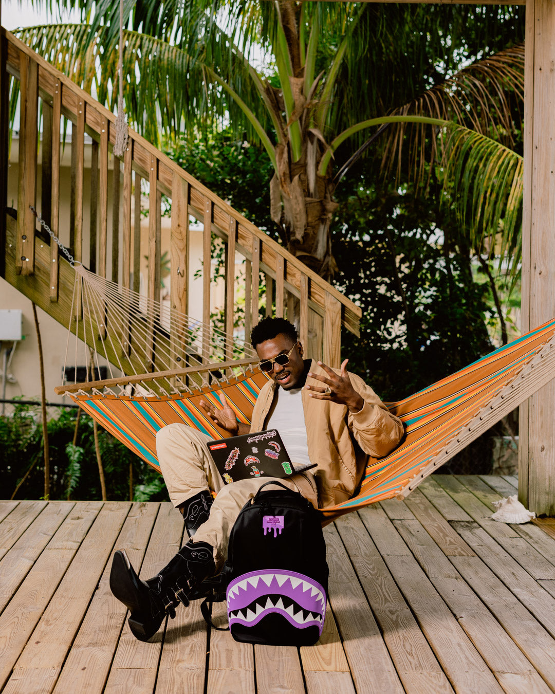 SHARK CENTRAL PASSPORT (PURPLE) BACKPACK - Image 6