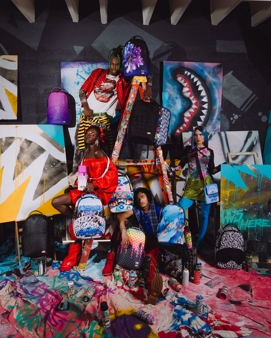 WYNWOOD WALLS COLLAB DAN LAM DRIPS BACKPACK - Image 8
