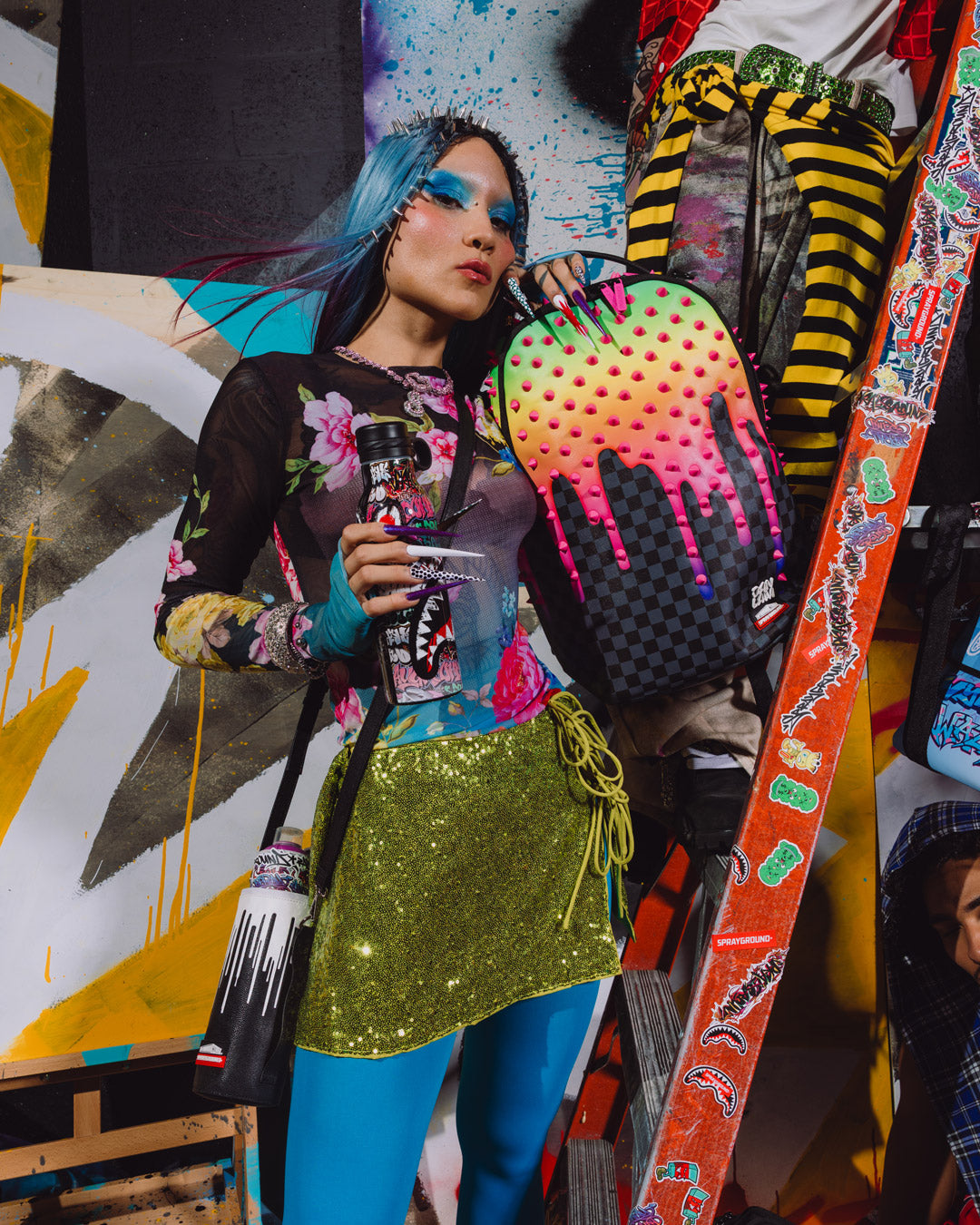 WYNWOOD WALLS COLLAB DAN LAM DRIPS BACKPACK - Image 2