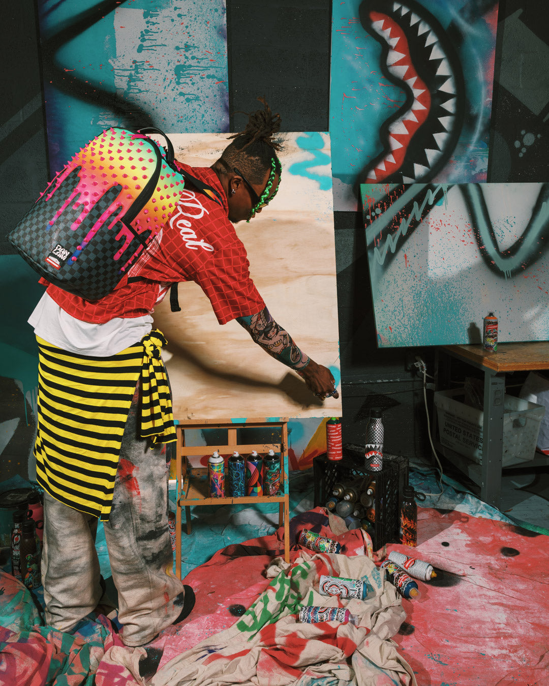 WYNWOOD WALLS COLLAB DAN LAM DRIPS BACKPACK - Image 4