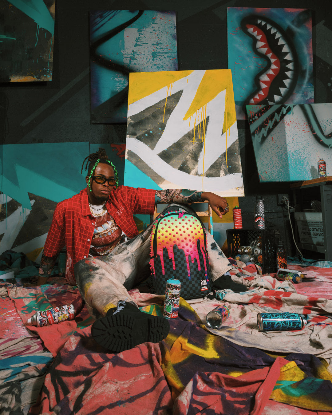 WYNWOOD WALLS COLLAB DAN LAM DRIPS BACKPACK - Image 6
