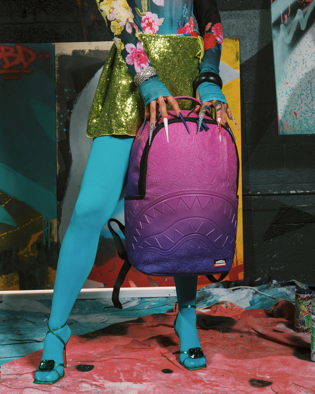 WYNWOOD WALLS COLLAB ARTBOSSED BACKPACK - Image 2