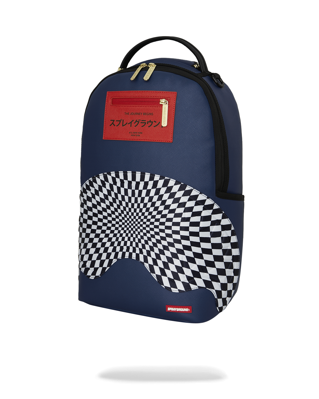 ICHIMATSU-MOYŌ WARP CHECK SHARK BACKPACK - Image 3