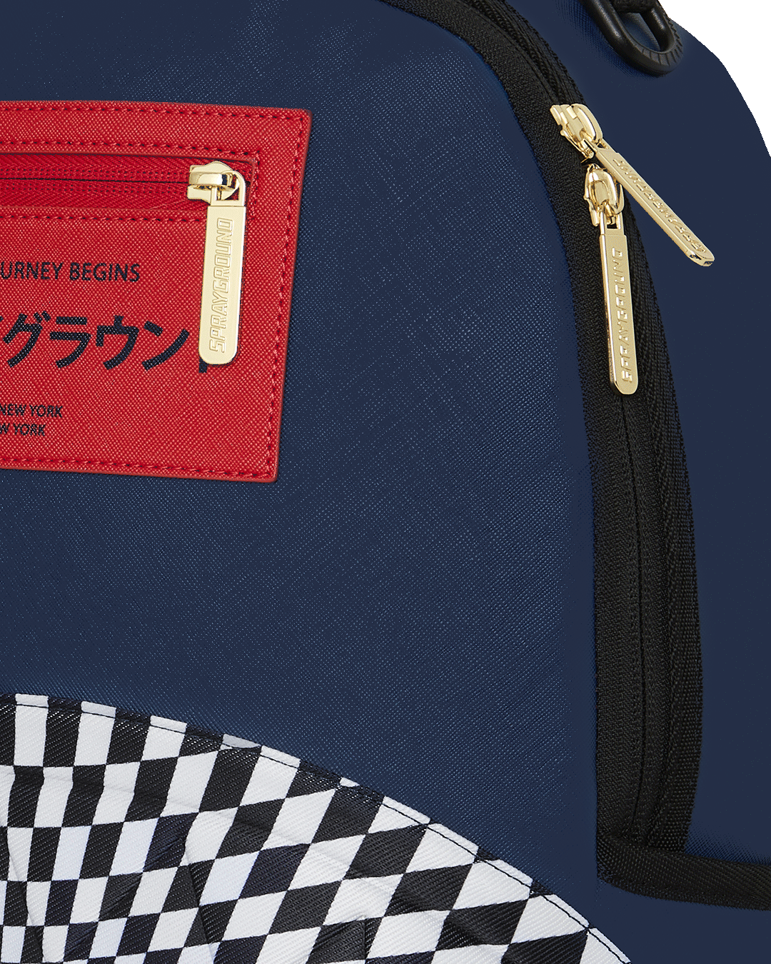 ICHIMATSU-MOYŌ WARP CHECK SHARK BACKPACK - Image 11